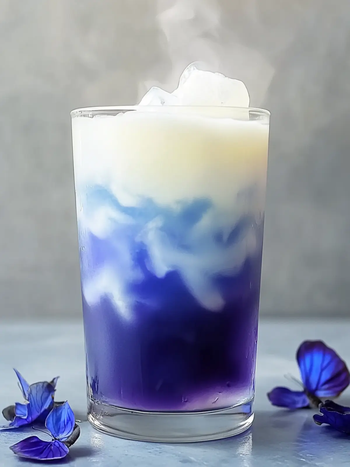 Iced Blue Tea Latte Recipe – Butterfly Pea Flower Tea with Vanilla Cold Foam