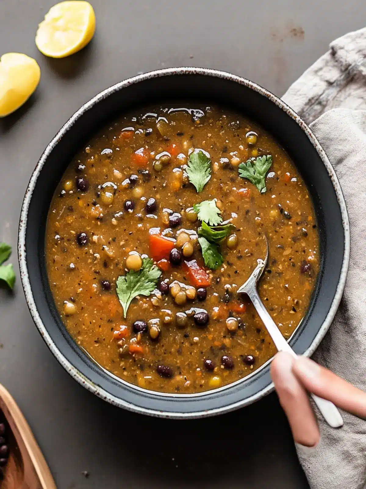 Protein Packed Black Bean and Lentil Soup for Cozy Nights 3 Protein Packed Black Bean and Lentil Soup