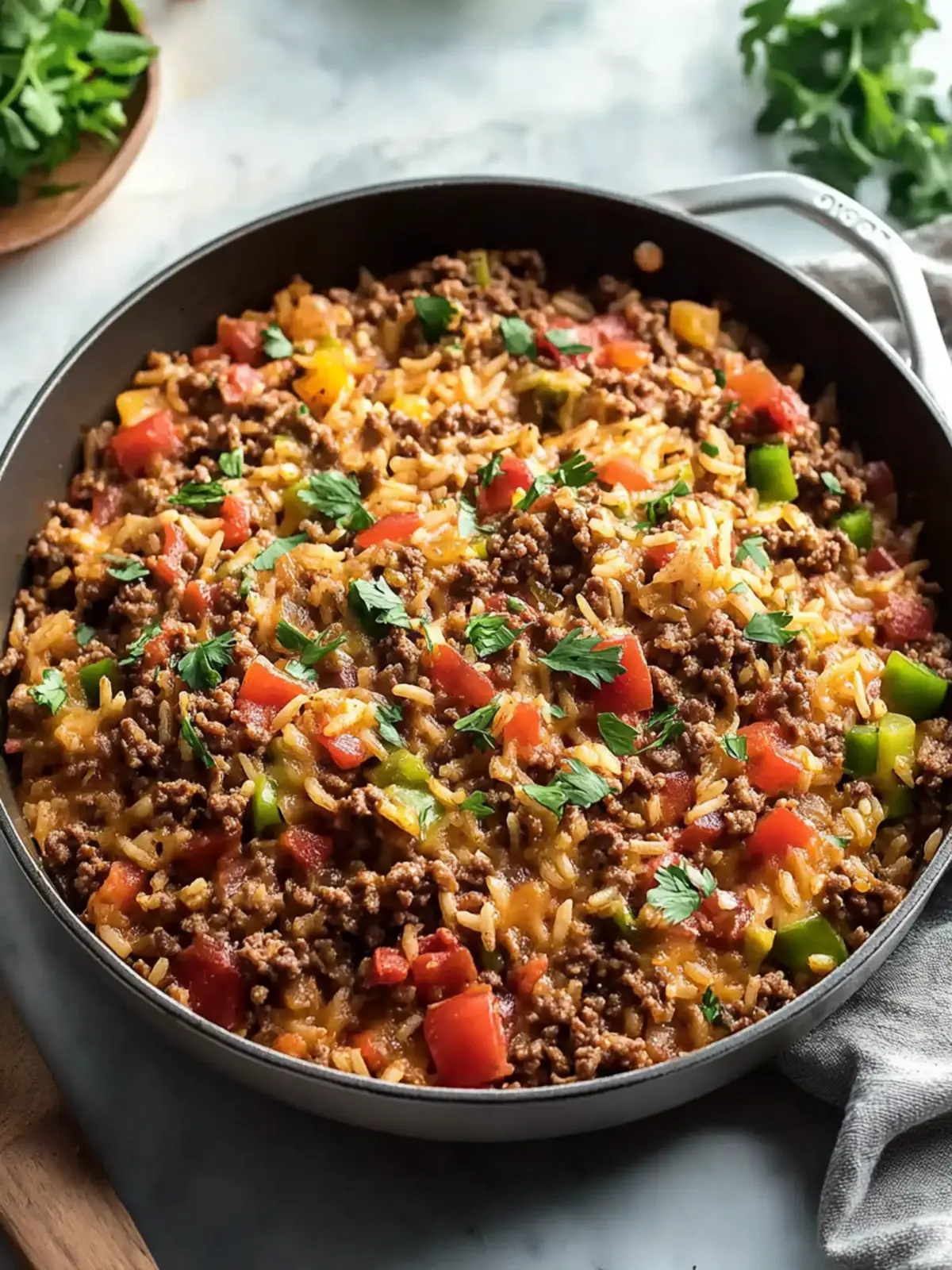 Classic Ground Beef and Rice Skillet Ready in 30 Minutes 2 Classic Ground Beef and Rice Skillet