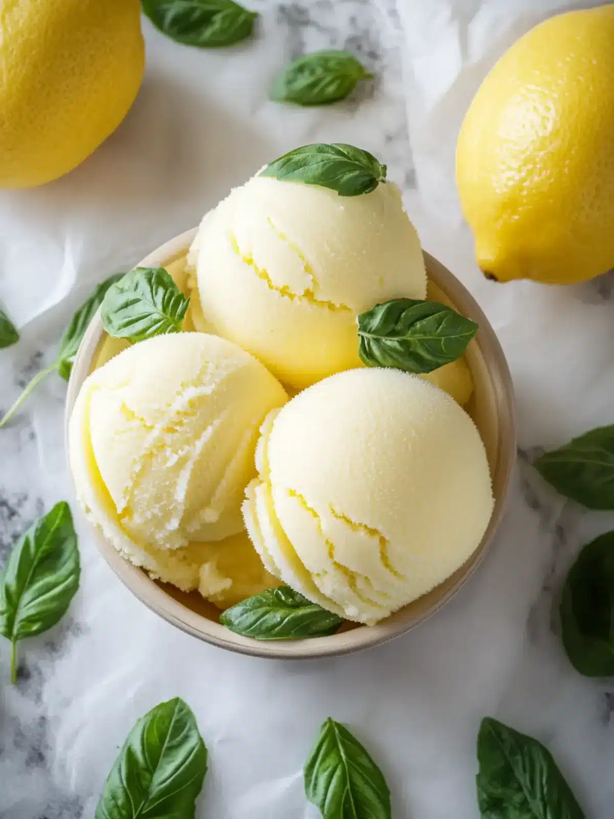 Lemon Basil Sorbet: Your Refreshing Summer Bliss Awaits 4 Lemon Basil Sorbet: Refreshing Summer Bliss Awaits!