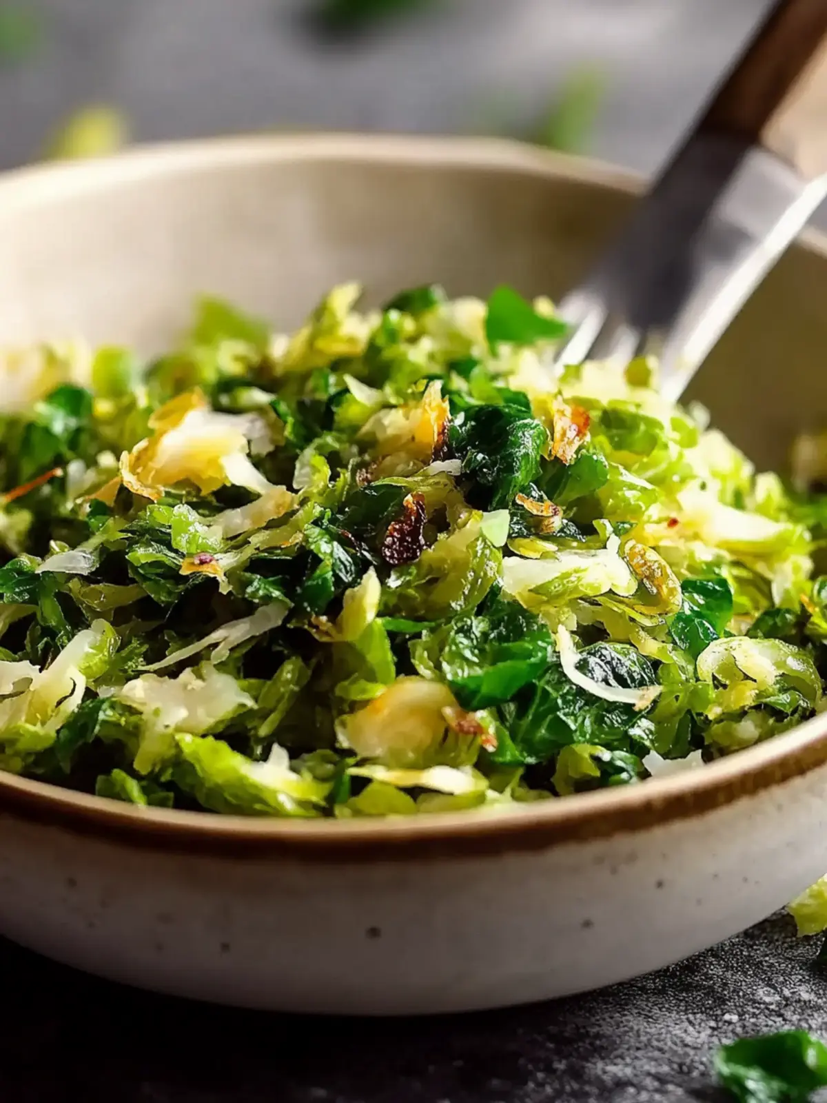 Delicious Sautéed Shredded Brussels Sprouts with Cheesy Bliss 3 Sautéed Shredded Brussels Sprouts