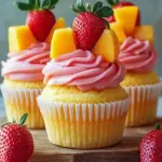 Mango Strawberry Sunset Cupcakes for a Sweet Tropical Escape 8 Mango Strawberry Sunset Cupcakes for a Tropical Treat