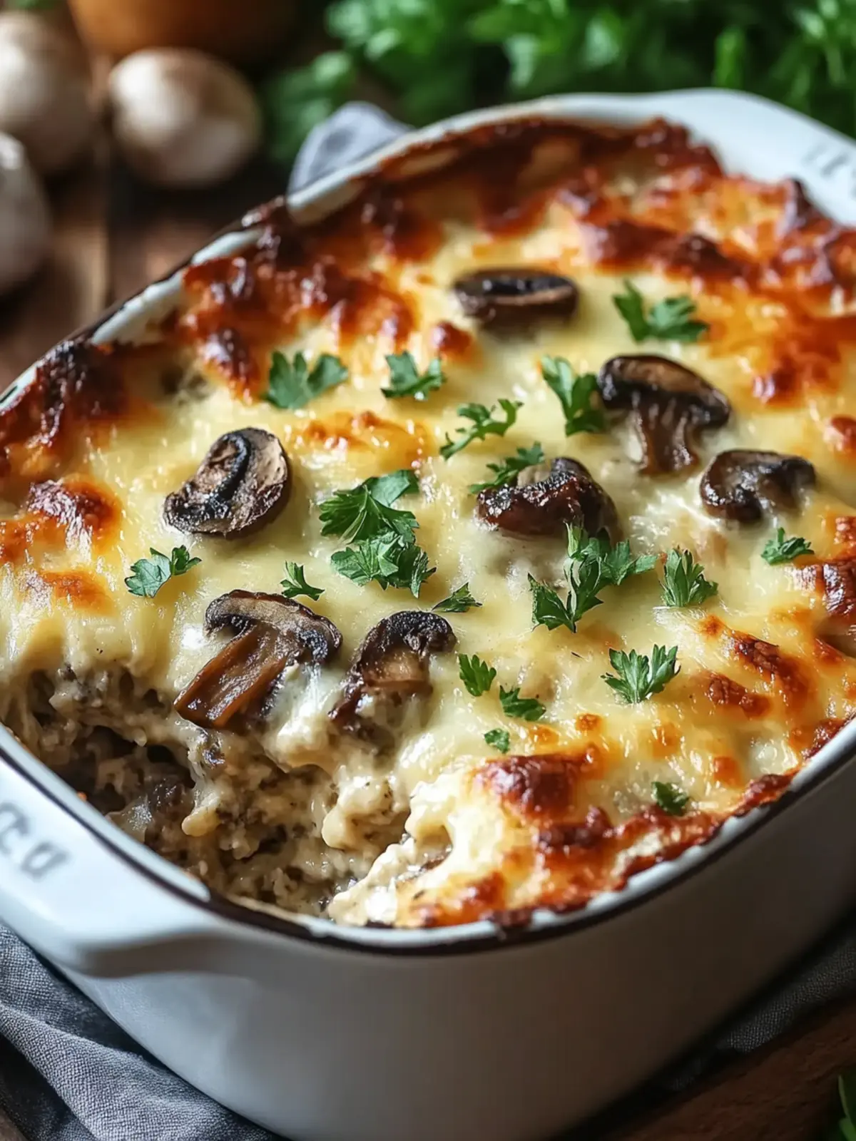 Mushroom and Swiss Burger Casserole is a Must-Try Comfort Dish 2 Mushroom and Swiss Burger Casserole is a must-try dish!