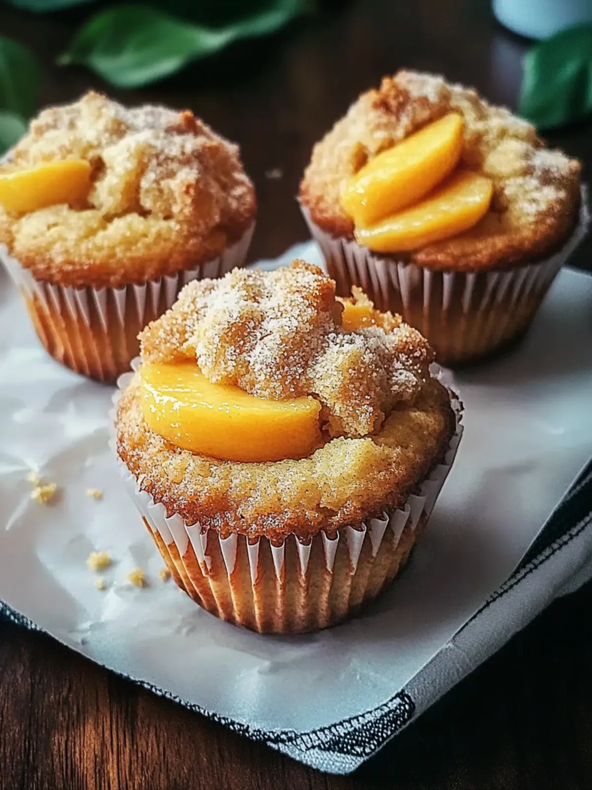 Irresistible Peach Muffins with Crunchy Streusel Delight 2 Peach Muffins