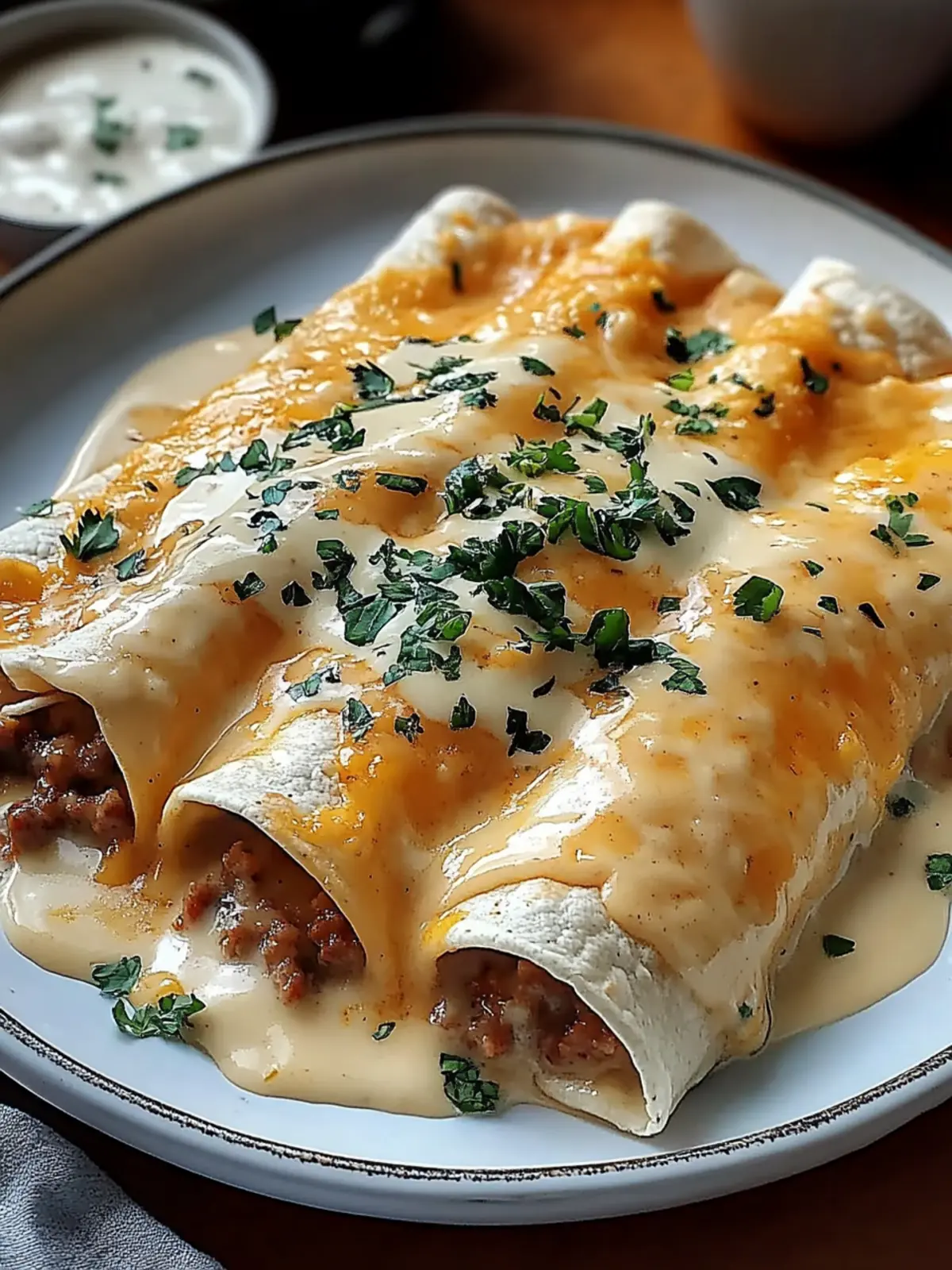 Delicious Breakfast Enchiladas with Sausage Gravy Made Easy 2 Delicious Breakfast Enchiladas with Sausage Gravy Made Easy