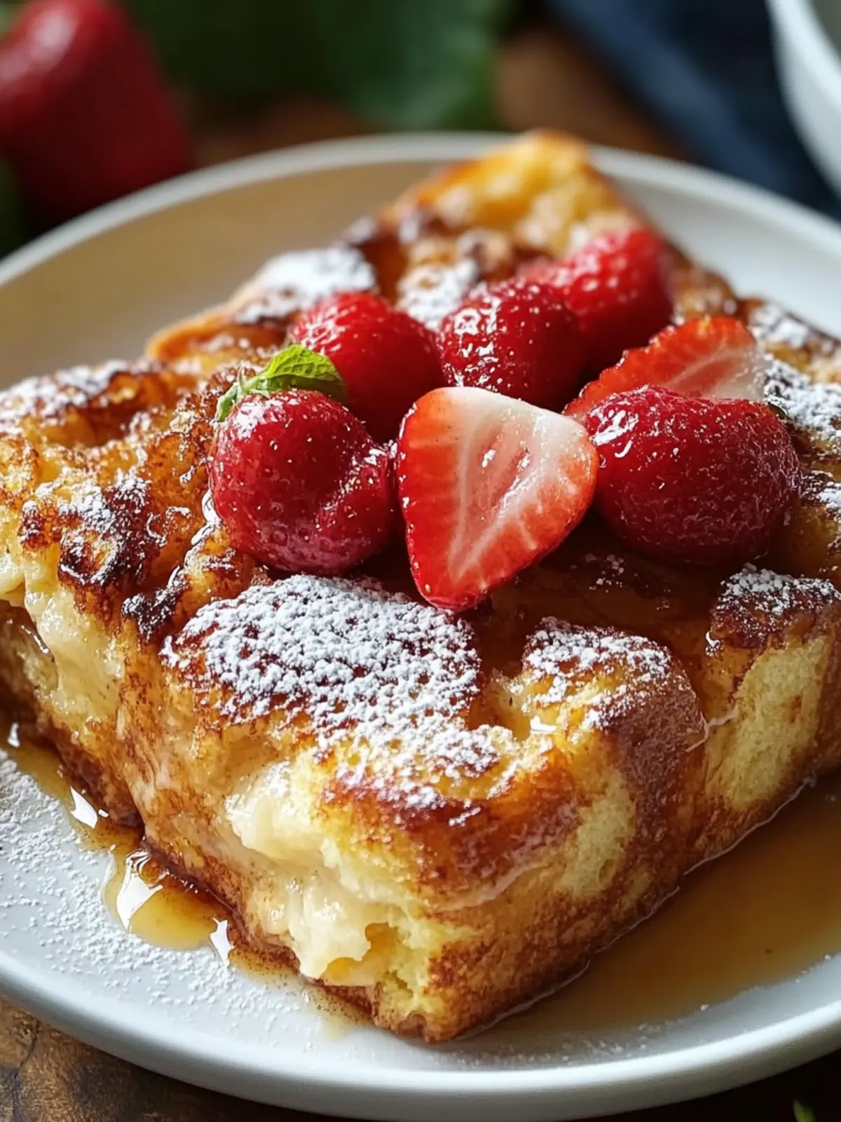 Sweet Hawaiian Roll French Toast Bake