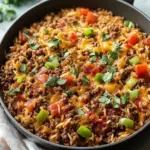 Classic Ground Beef and Rice Skillet Ready in 30 Minutes 10 Classic Ground Beef and Rice Skillet