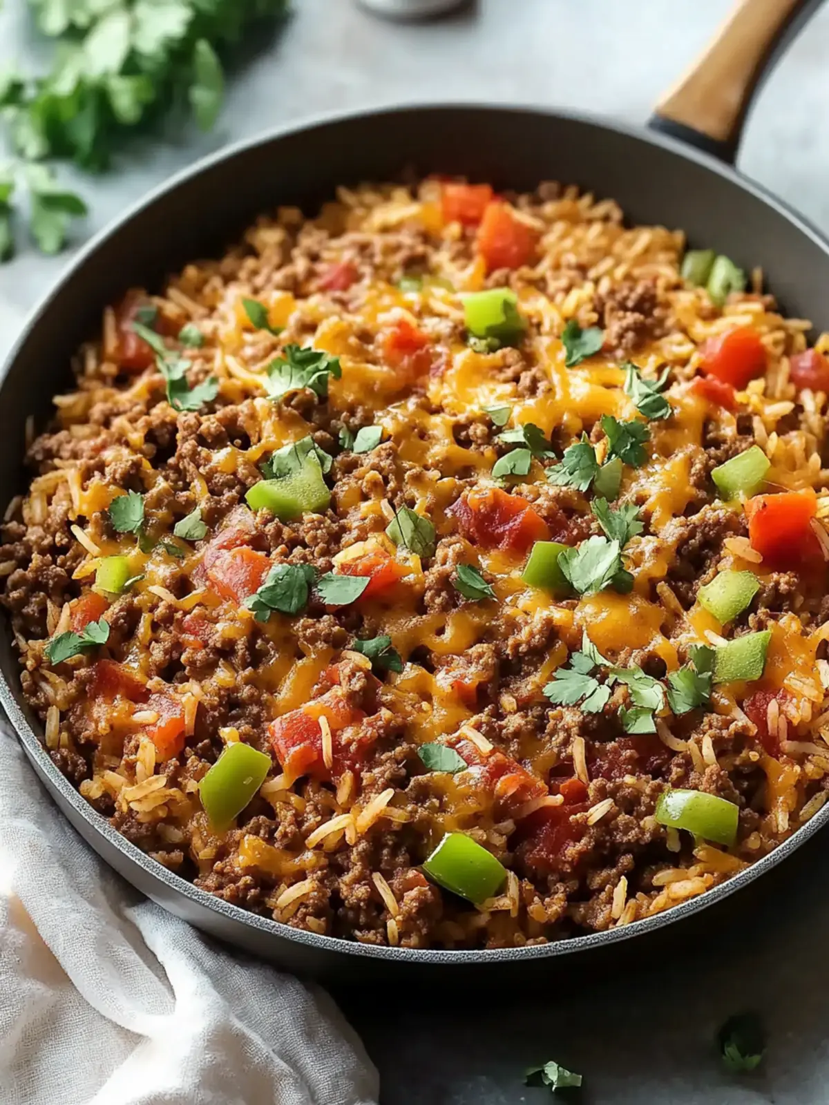 Classic Ground Beef and Rice Skillet