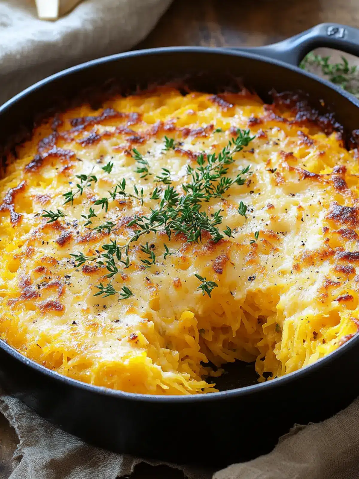 Creamy Spaghetti Squash Au Gratin for Guilt-Free Comfort 2 Creamy Spaghetti Squash Au Gratin