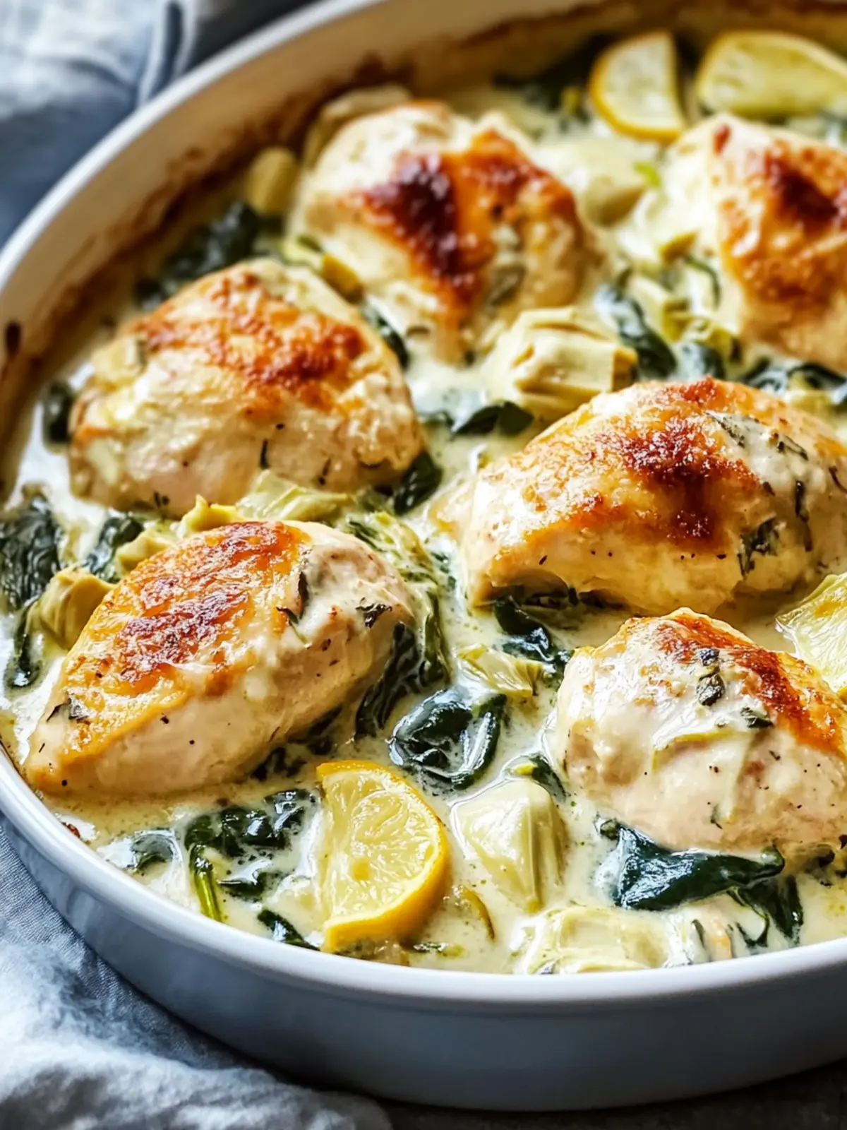 Creamy Lemon Spinach Artichoke Chicken Bake You'll Love Tonight 4 Creamy Lemon Spinach Artichoke Chicken Bake You’ll Love