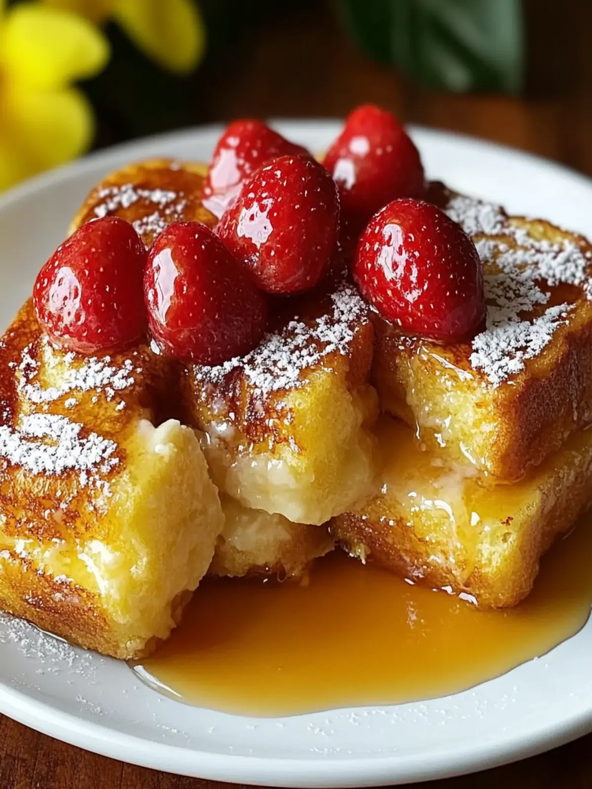 Sweet Hawaiian Roll French Toast Bake - Easy Tropical Brunch Treat 3 Sweet Hawaiian Roll French Toast Bake