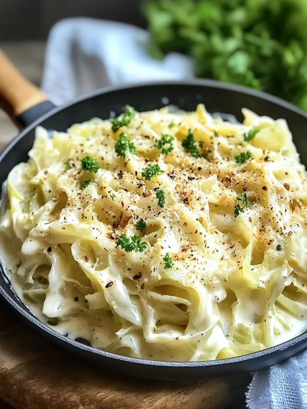 Creamy Skillet Cabbage Alfredo for a Guilt-Free Comfort Meal 3 Creamy Skillet Cabbage Alfredo