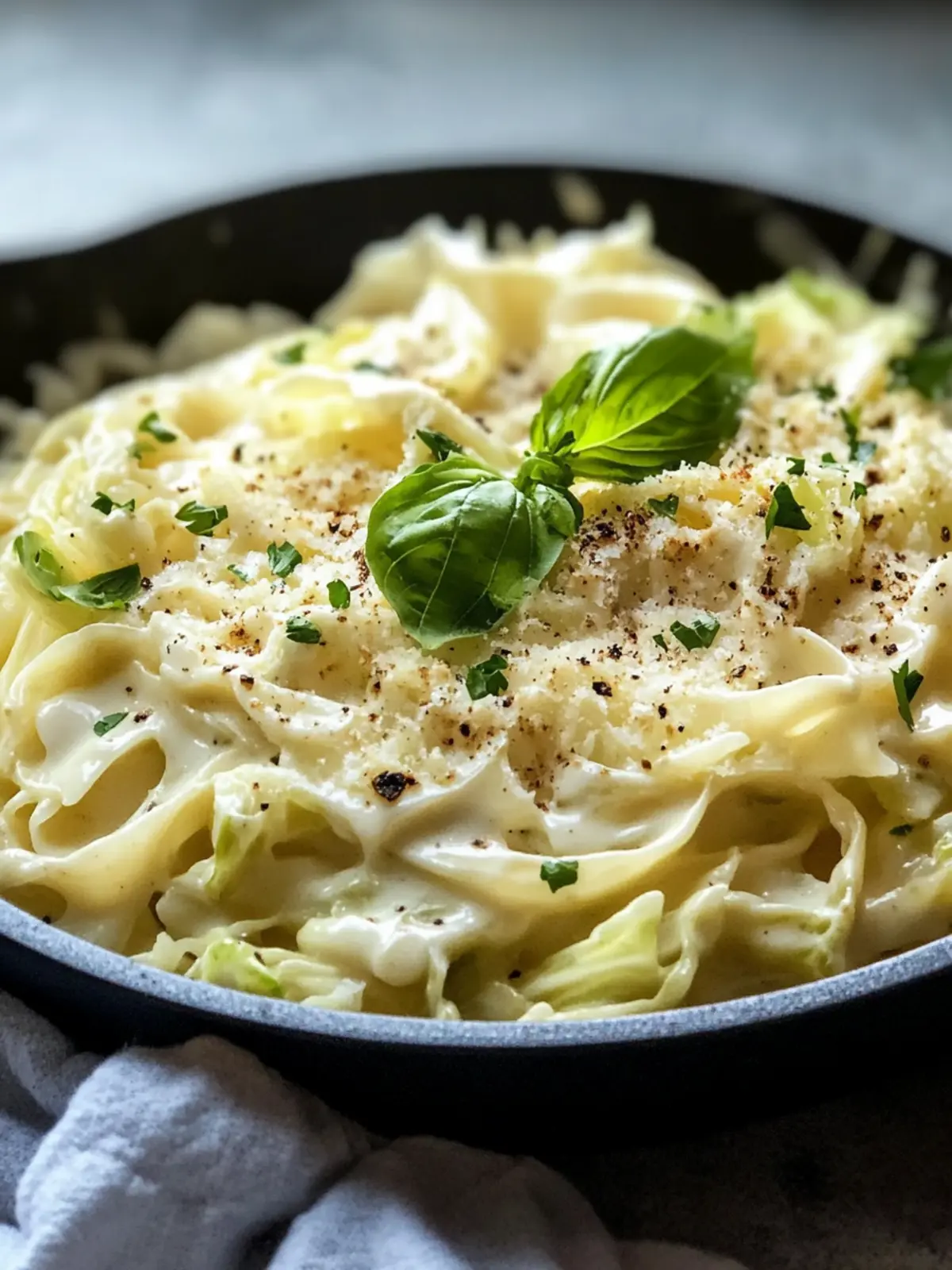 Creamy Skillet Cabbage Alfredo for a Guilt-Free Comfort Meal 5 Creamy Skillet Cabbage Alfredo