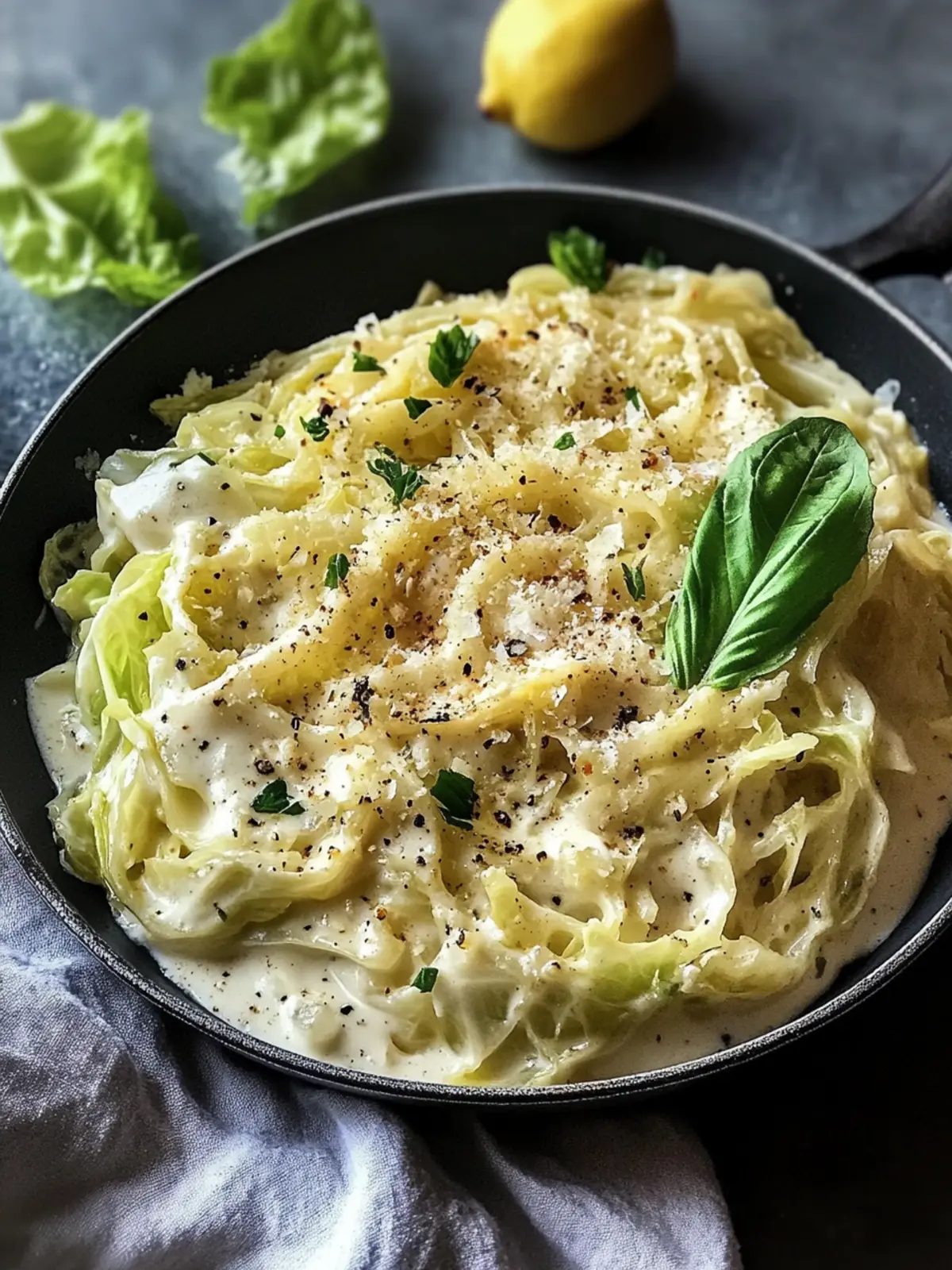Creamy Skillet Cabbage Alfredo for a Guilt-Free Comfort Meal 2 Creamy Skillet Cabbage Alfredo