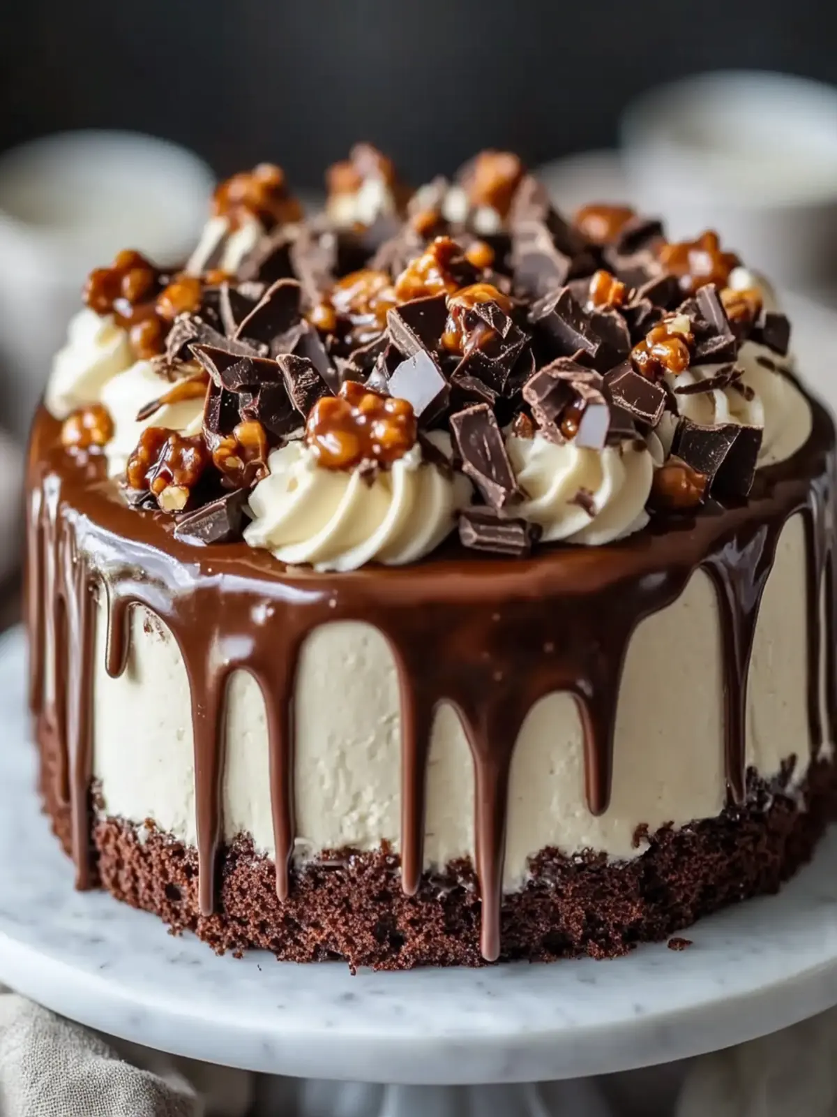 Decadent Chocolate Turtle Cake with Salty Caramel Bliss 3 Chocolate Turtle Cake