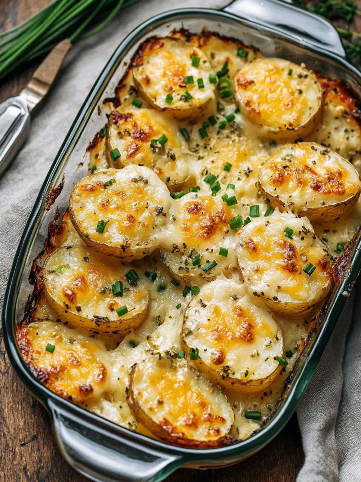 Creamy Cheddar & Chive Oven-Baked Potatoes You’ll Love 4 Creamy Cheddar & Chive Oven-Baked Potatoes