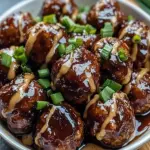 Sticky Hoisin Meatballs with Scallion Sauce: A Flavor Burst 6 Sticky Hoisin Meatballs with Scallion Sauce