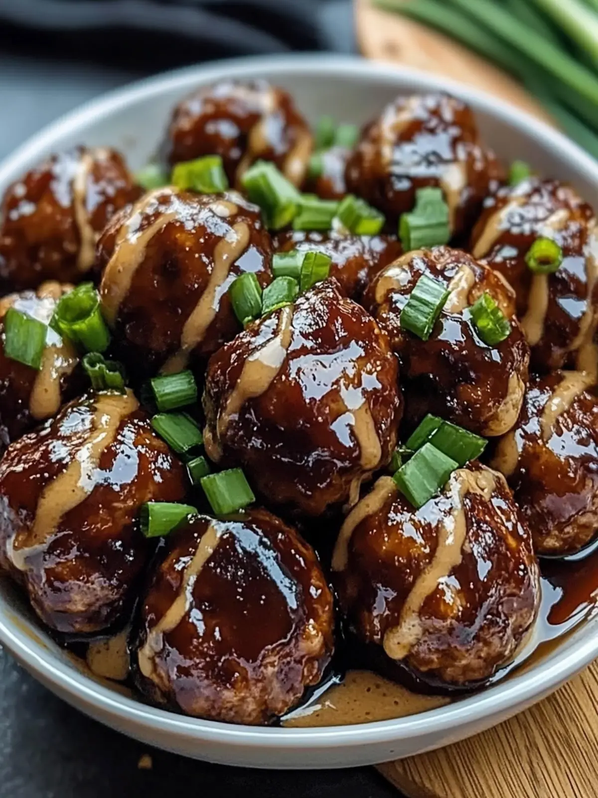 Sticky Hoisin Meatballs with Scallion Sauce: A Flavor Burst 5 Sticky Hoisin Meatballs with Scallion Sauce
