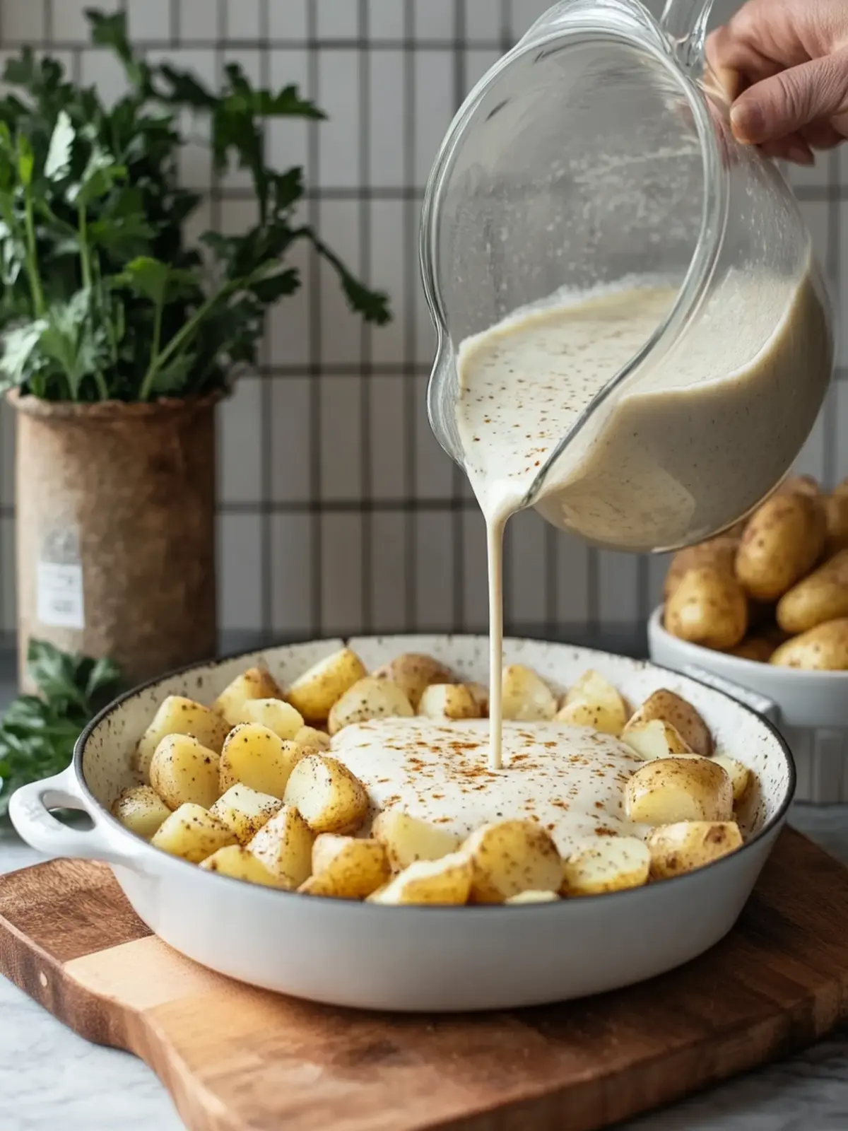 Creamy Pour-Over Potatoes: The Ultimate Comfort Food Delight 4 creamy pour-over over potatoes