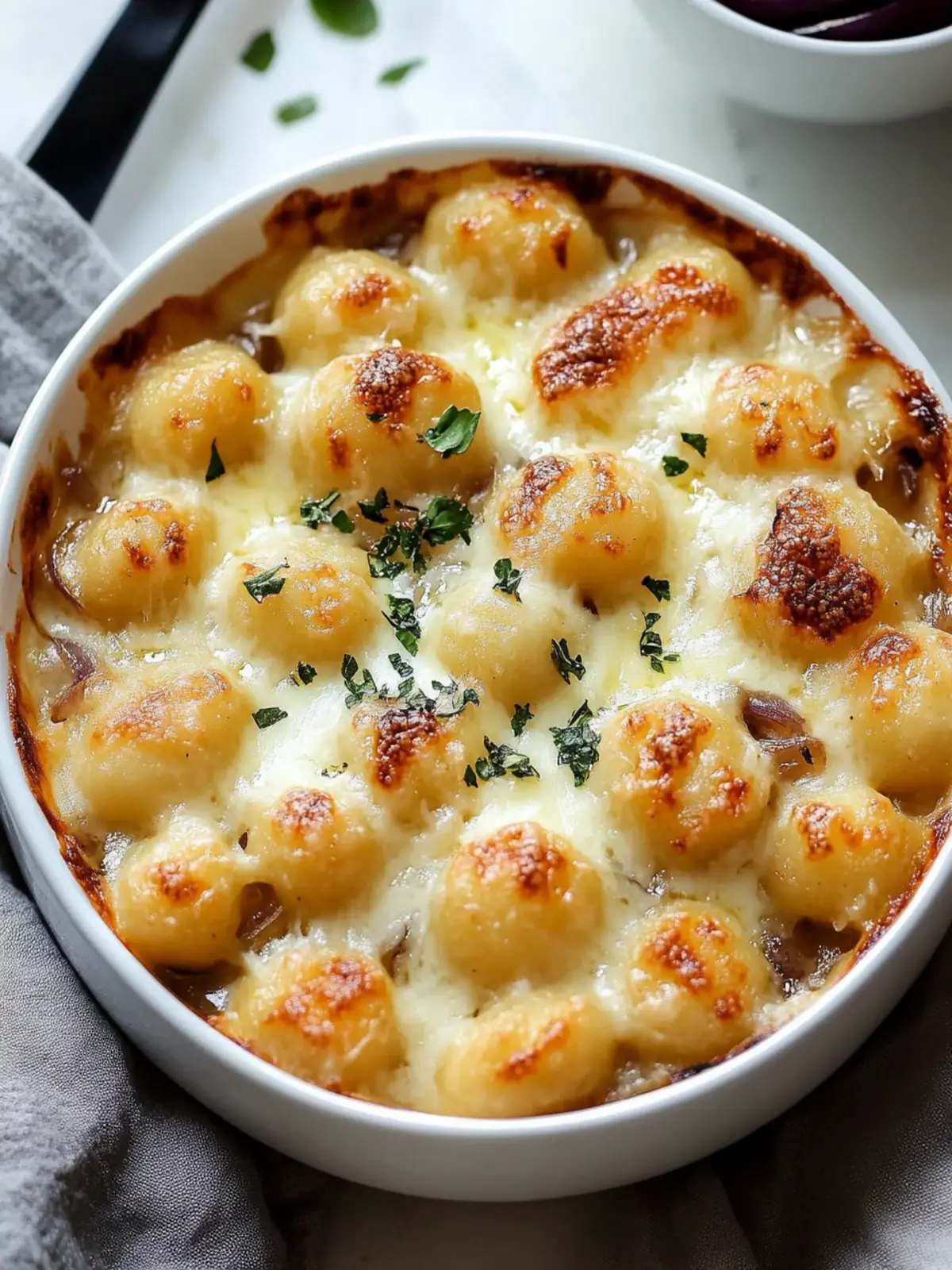 Mouthwatering Baked French Onion Gnocchi for Cozy Nights 2 Mouthwatering Baked French Onion Gnocchi