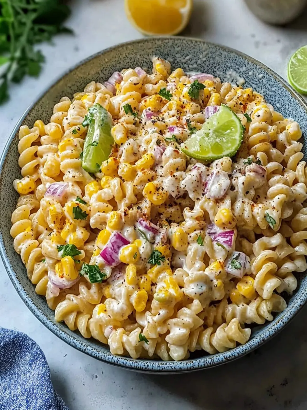 Creamy High Protein Elote Pasta Salad for Summer Fun 4 Creamy High Protein Elote Pasta Salad