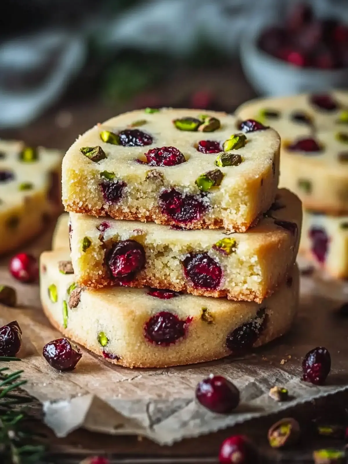 Cranberry Pistachio Shortbread Cookies for Quick Sweet Bliss 4 Cranberry Pistachio Shortbread Cookies