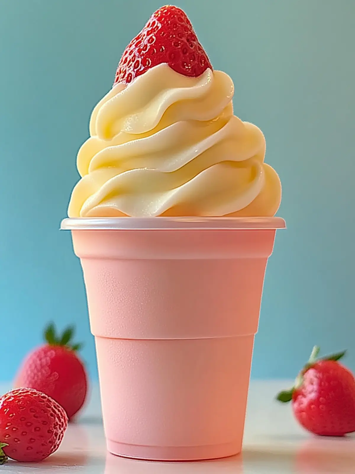 Savory Strawberry Dole Whip - Your Vegan Summer Escape 3 Strawberry Dole Whip