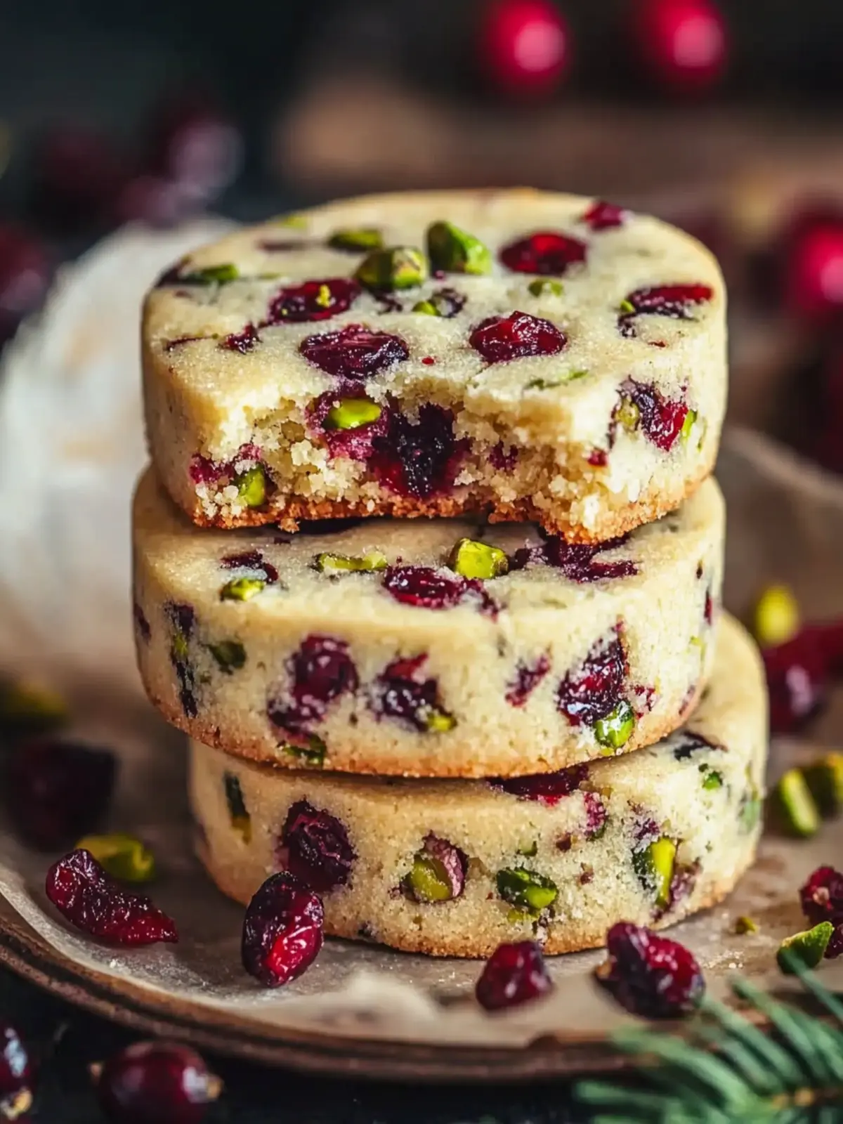 Cranberry Pistachio Shortbread Cookies for Quick Sweet Bliss 2 Cranberry Pistachio Shortbread Cookies