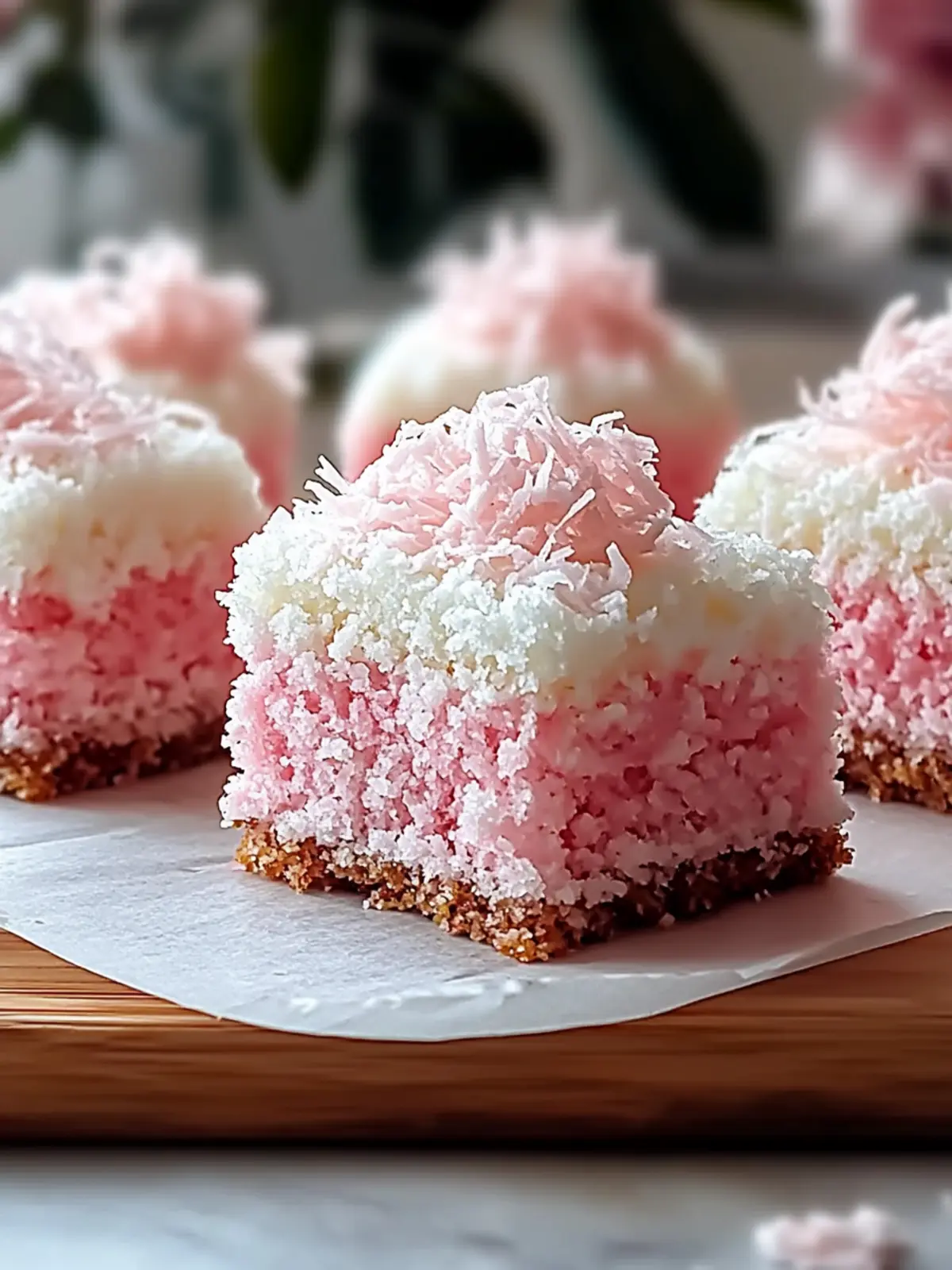 Delicious Pink Coconut Snowball Cake Bars Everyone Will Love 4 Pink Coconut Snowball Cake Bars