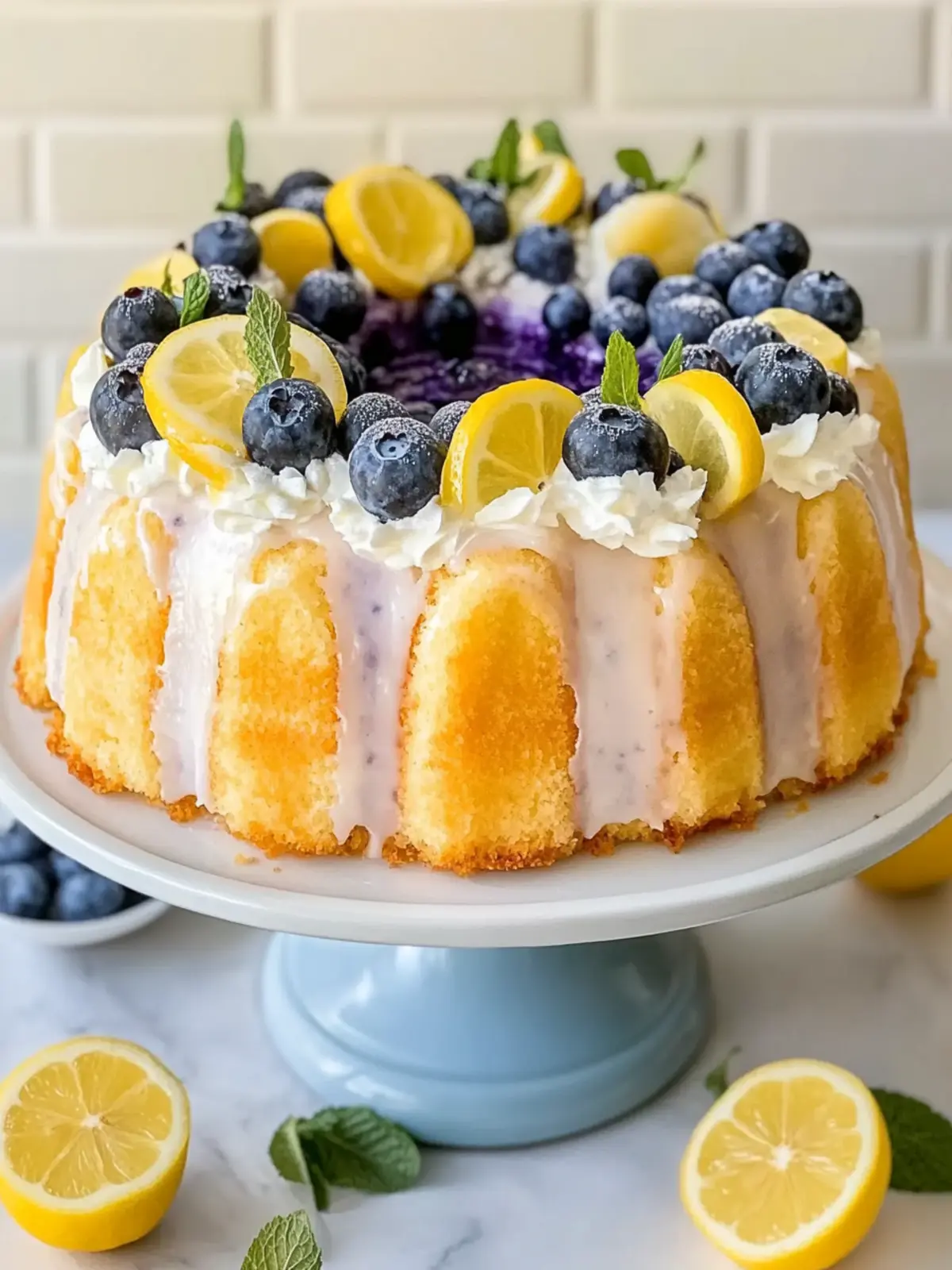Moist Blueberry Lemon Angel Food Cake for Guilt-Free Joy 3 Moist Blueberry Lemon Angel Food Cake