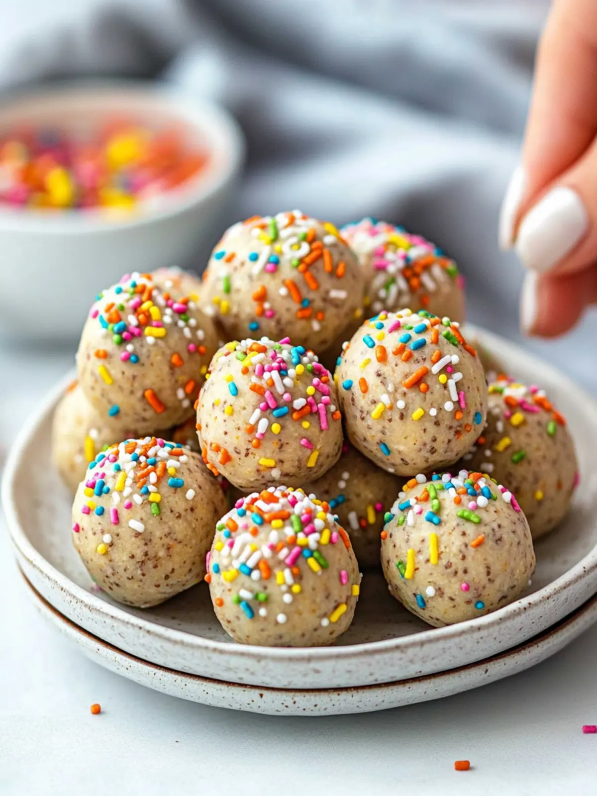 No Bake Cake Batter Protein Balls: Indulge Without Guilt 3 Bake Cake Batter Protein Balls