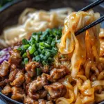 Savory Potsticker Noodle Bowl with Pork & Cabbage Slaw Delight 8 Potsticker Noodle Bowl with Pork & Cabbage Slaw