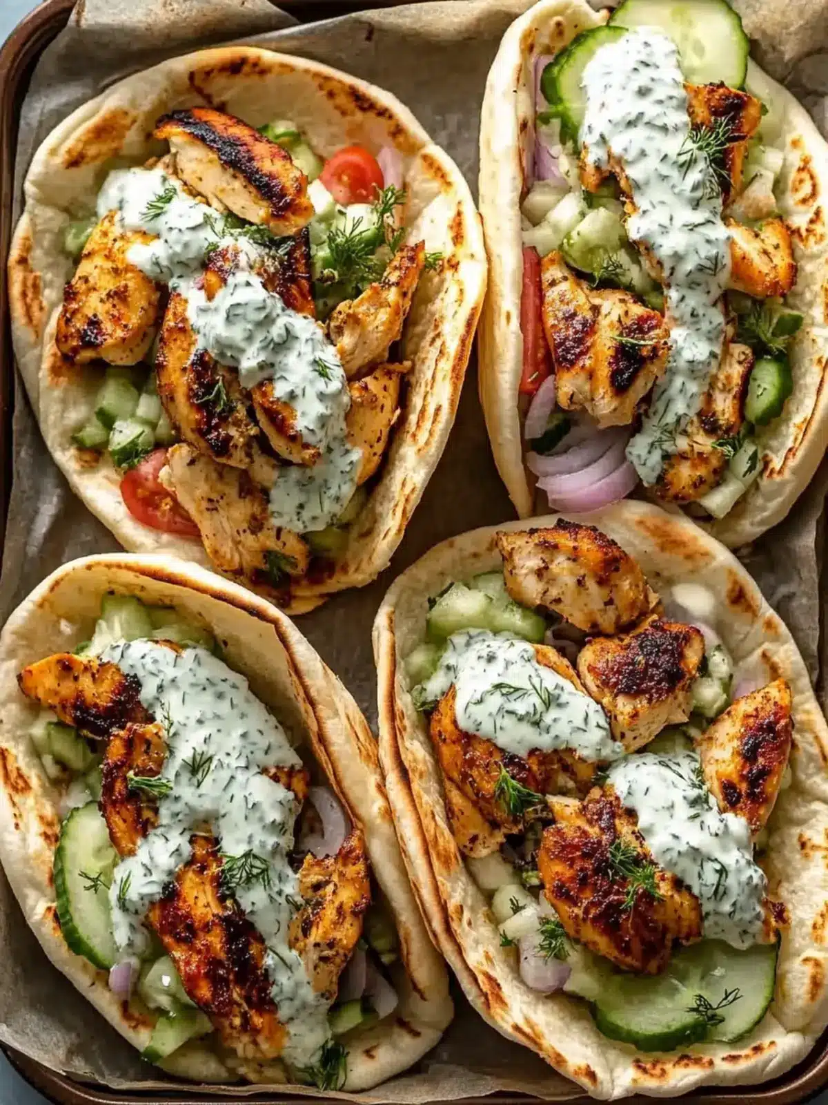 Sheet Pan Chicken Pitas with Herby Ranch