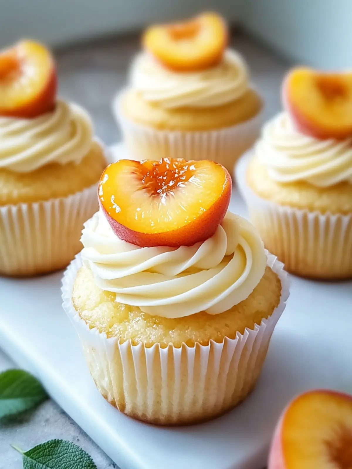 Peach & Honey Cheesecake Cupcakes – Creamy, Fruity, and Naturally Sweet Mini Desserts