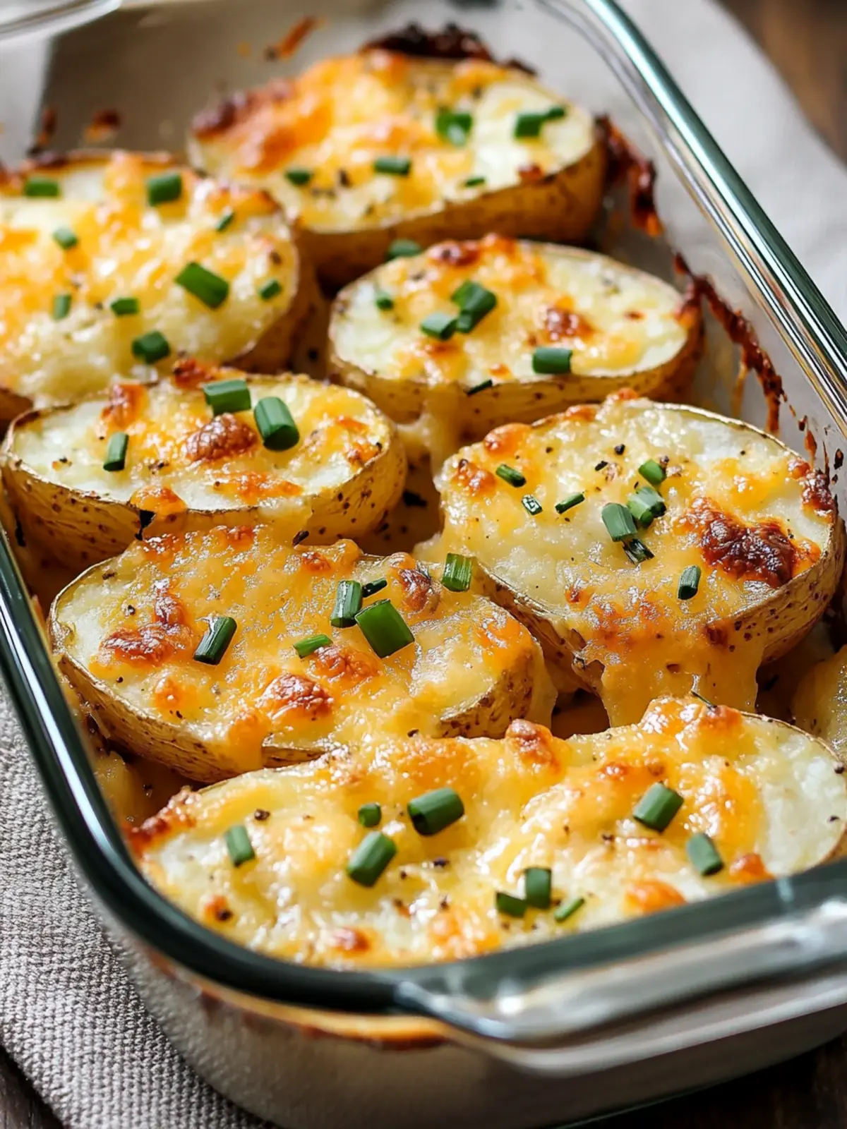 Creamy Cheddar & Chive Oven-Baked Potatoes You’ll Love 2 Creamy Cheddar & Chive Oven-Baked Potatoes