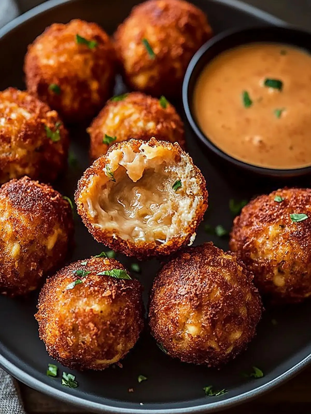 Irresistible Reuben Balls with Spicy Thousand Island Dip 4 Reuben Balls with Spicy Thousand Island Dipping Sauce