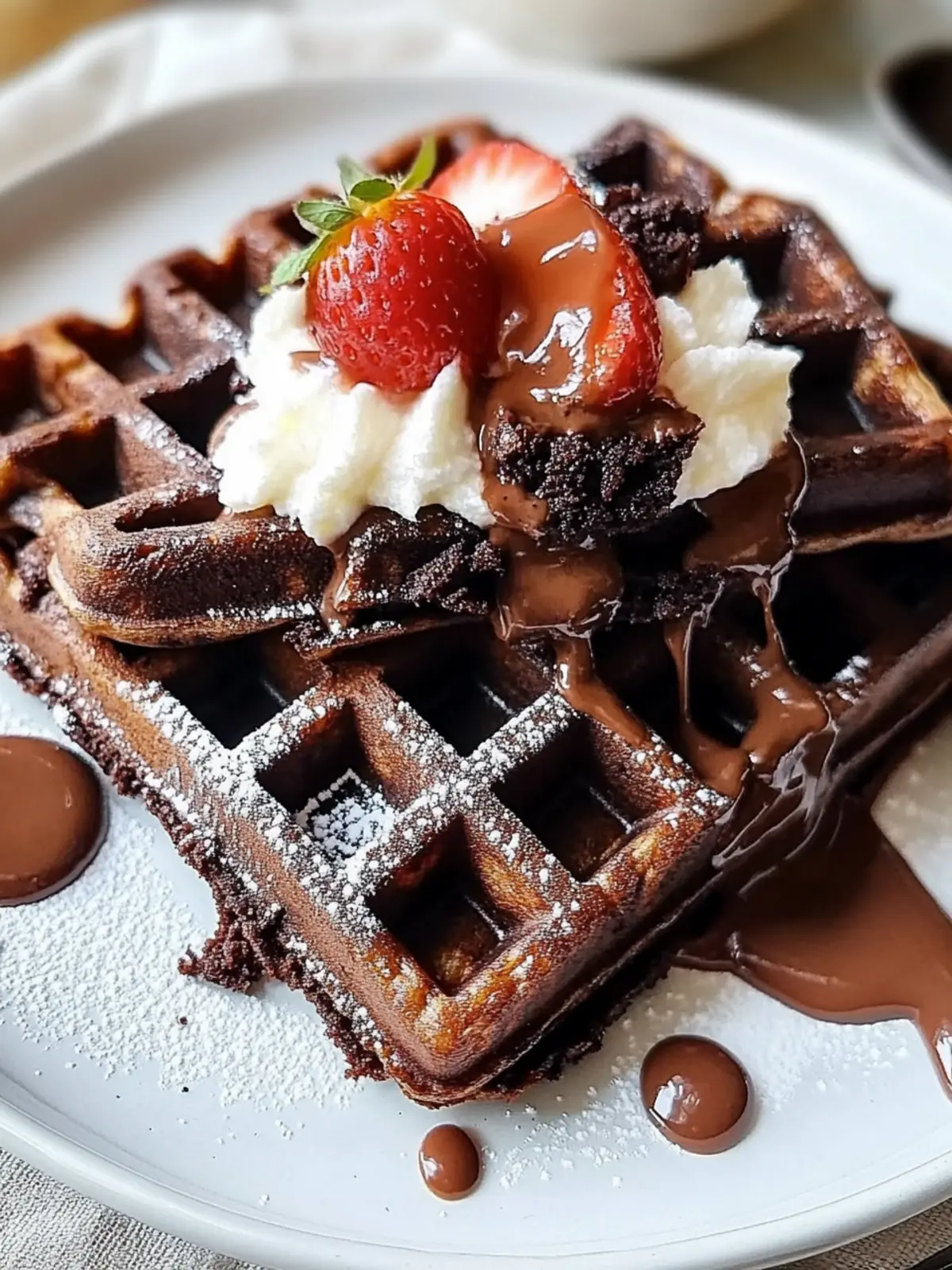 Indulge in Fudgy Brownie Waffles: A Sweet Breakfast Dream 4 Fudgy Brownie Waffles