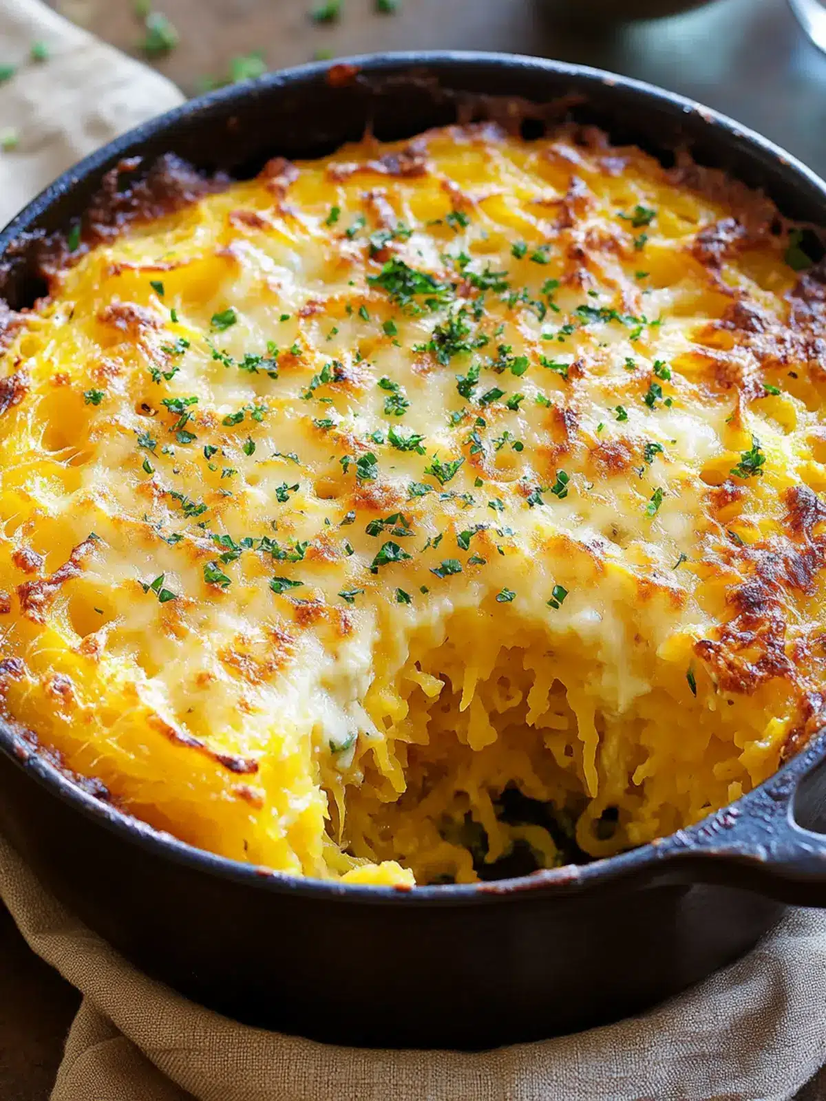 Creamy Spaghetti Squash Au Gratin for Guilt-Free Comfort 3 Creamy Spaghetti Squash Au Gratin