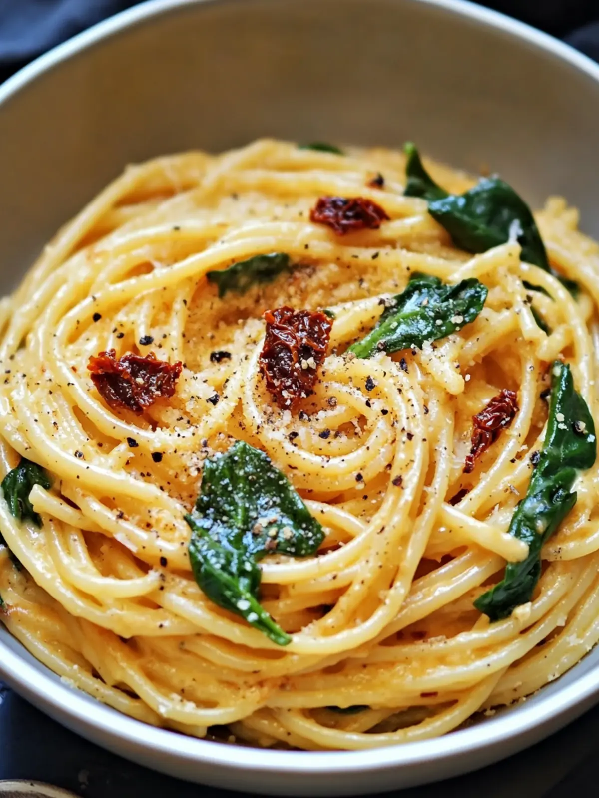 Creamy Spaghetti & Spinach with Sun-Dried Tomato Bliss 4 Spaghetti & Spinach with Sun-Dried Tomato Cream Sauce: An Incredible Ultimate Recipe