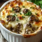 Mushroom and Swiss Burger Casserole is a Must-Try Comfort Dish 8 Mushroom and Swiss Burger Casserole is a must-try dish!