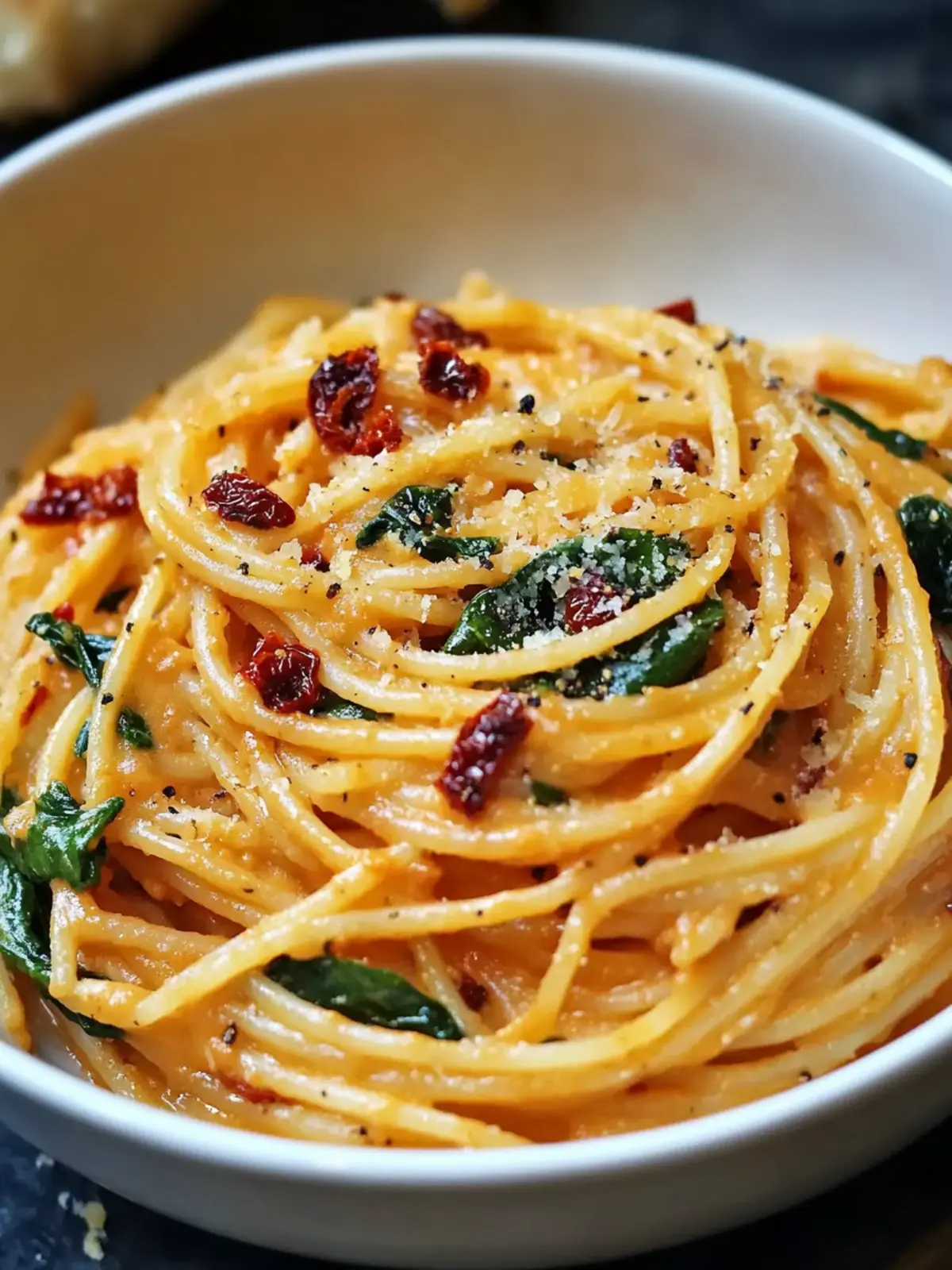 Creamy Spaghetti & Spinach with Sun-Dried Tomato Bliss 2 Spaghetti & Spinach with Sun-Dried Tomato Cream Sauce: An Incredible Ultimate Recipe