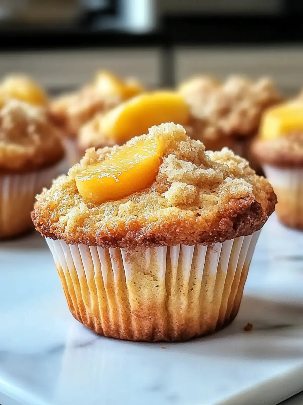 Irresistible Peach Muffins with Crunchy Streusel Delight 5 Peach Muffins