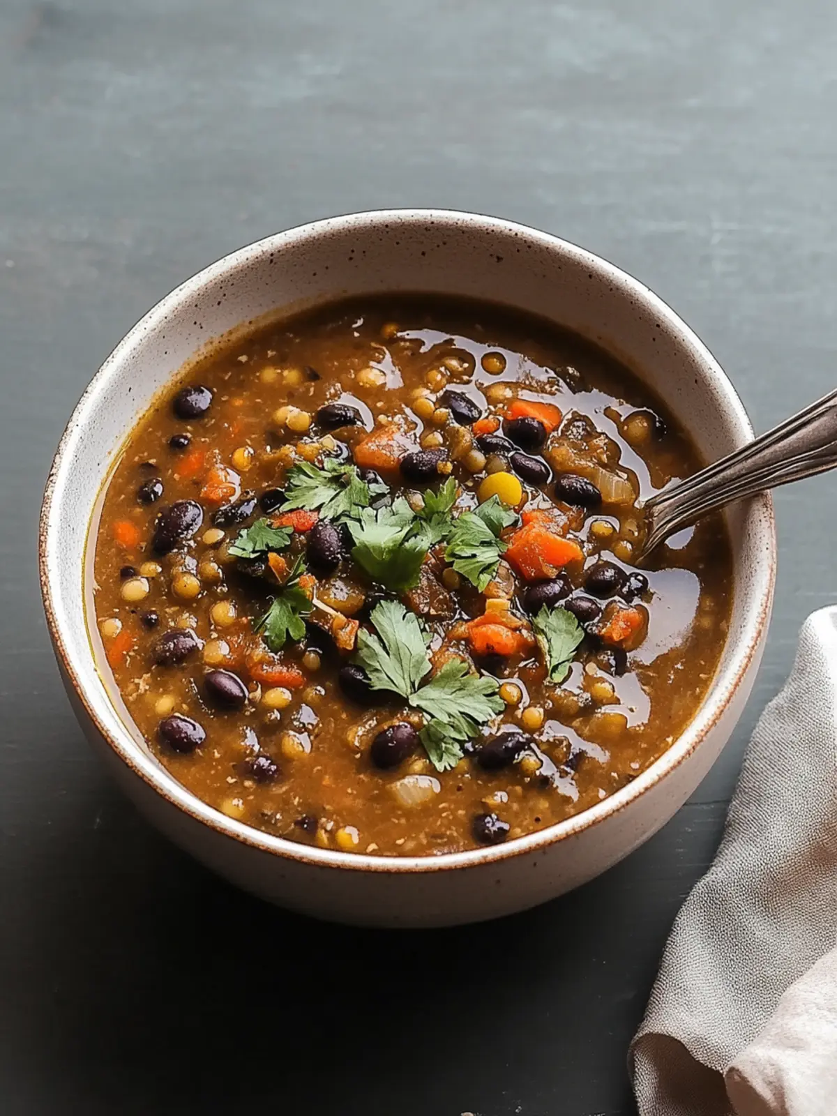 Protein Packed Black Bean and Lentil Soup for Cozy Nights 4 Protein Packed Black Bean and Lentil Soup