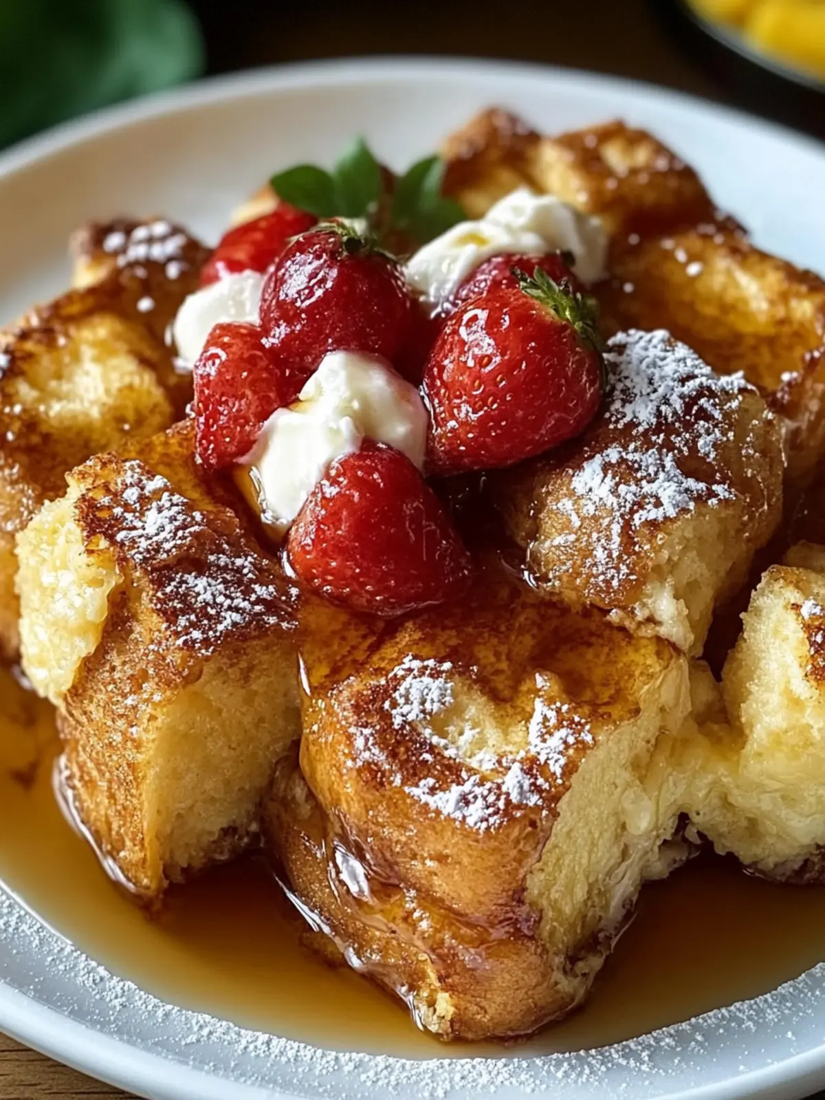 Sweet Hawaiian Roll French Toast Bake - Easy Tropical Brunch Treat 2 Sweet Hawaiian Roll French Toast Bake