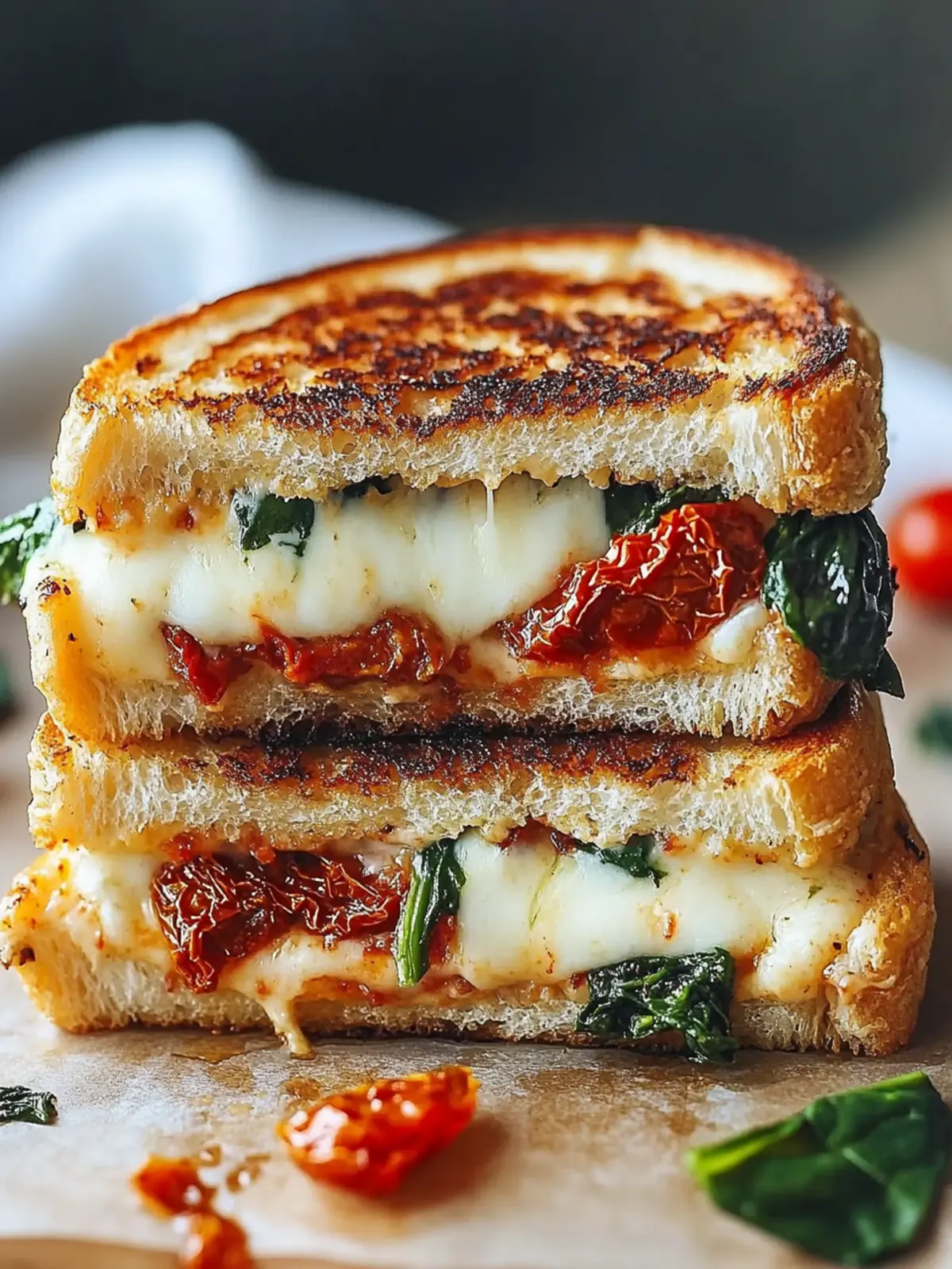 Delicious Sun-Dried Tomato, Spinach, and Ricotta Grilled Cheese Recipe 3 Sun-Dried Tomato, Spinach, and Ricotta Grilled Cheese Recipe
