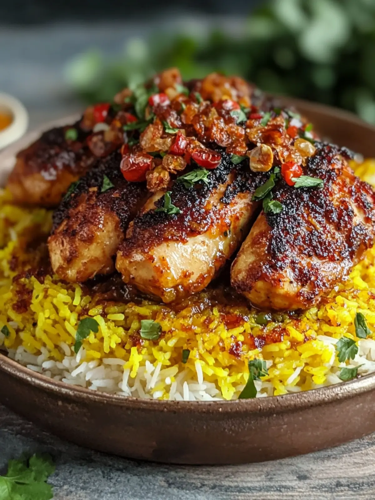 Flavorful Persian Saffron Chicken with Crispy Tahdig Delight 4 Flavorful Persian Saffron Chicken Recipe with Crispy Tahdig Rice