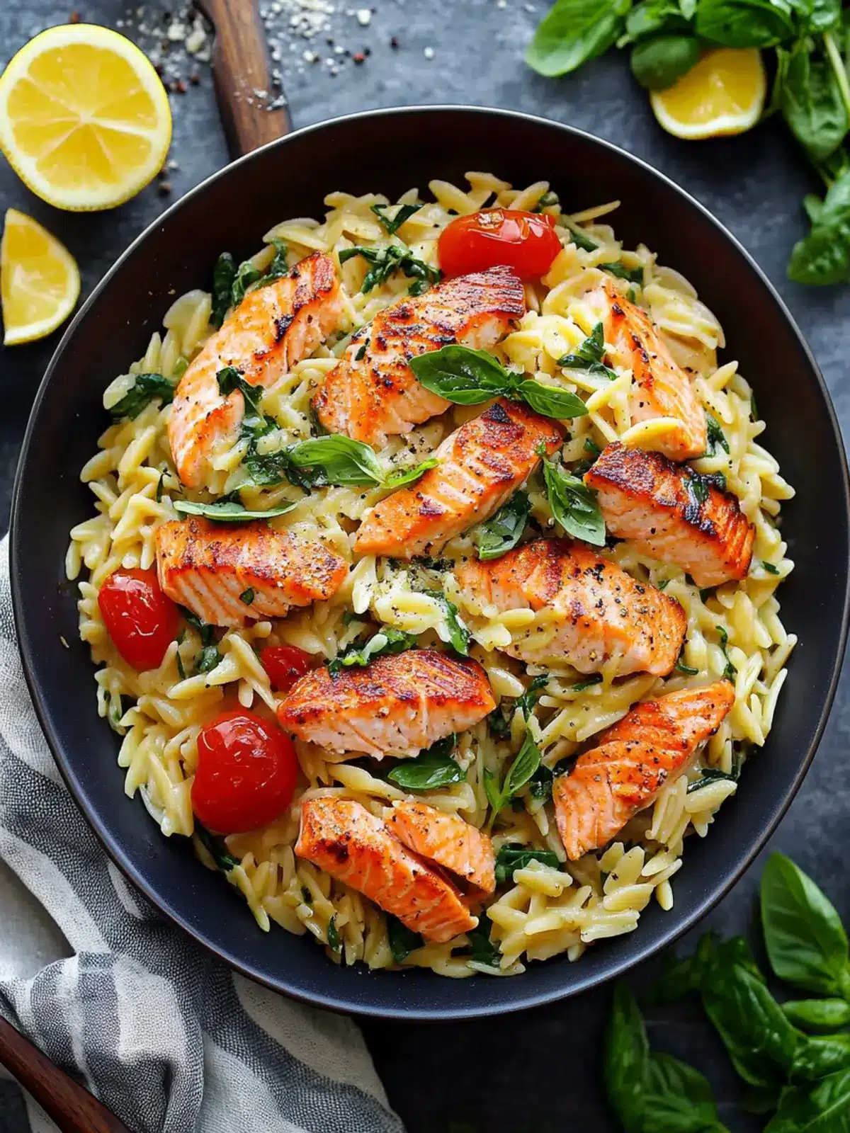 Creamy Salmon Orzo in 30 Minutes: A One-Pan Delight 5 Salmon Orzo
