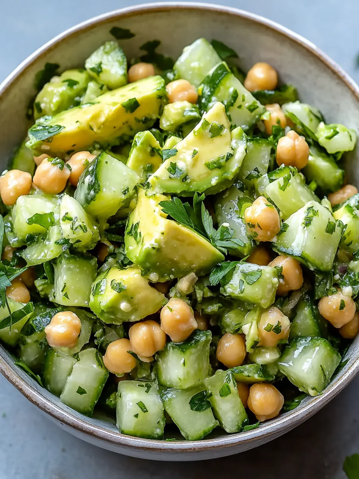 Chickpea Avocado Cucumber Salad with Zesty Lemon Dressing Delight 5 Chickpea Avocado Cucumber Salad with Lemon Dressing