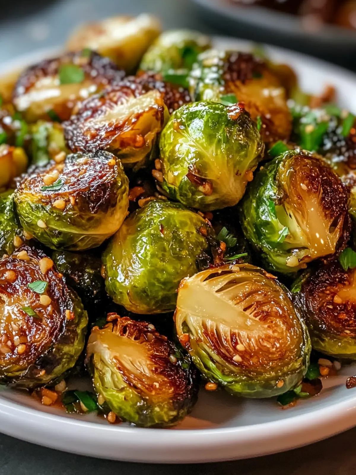 Honey Garlic Roasted Brussels Sprouts Your New Favorite Side Dish 4 Honey Garlic Roasted Brussels Sprouts