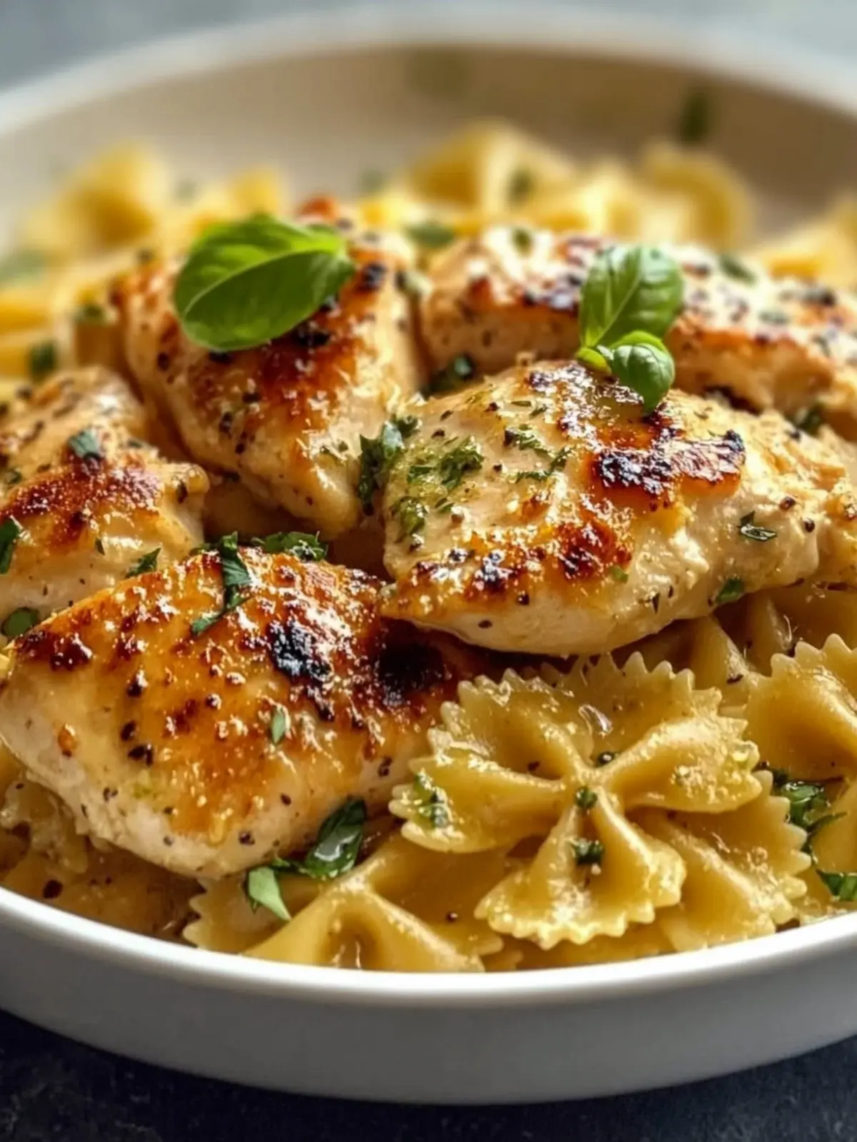 Garlic Butter Chicken with Bowtie Pasta: Family Dinner Winner 4 Garlic Butter Chicken with Bowtie Pasta